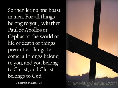 1 Corinthians 3:21 to 23 You Belong to Christ (beige)